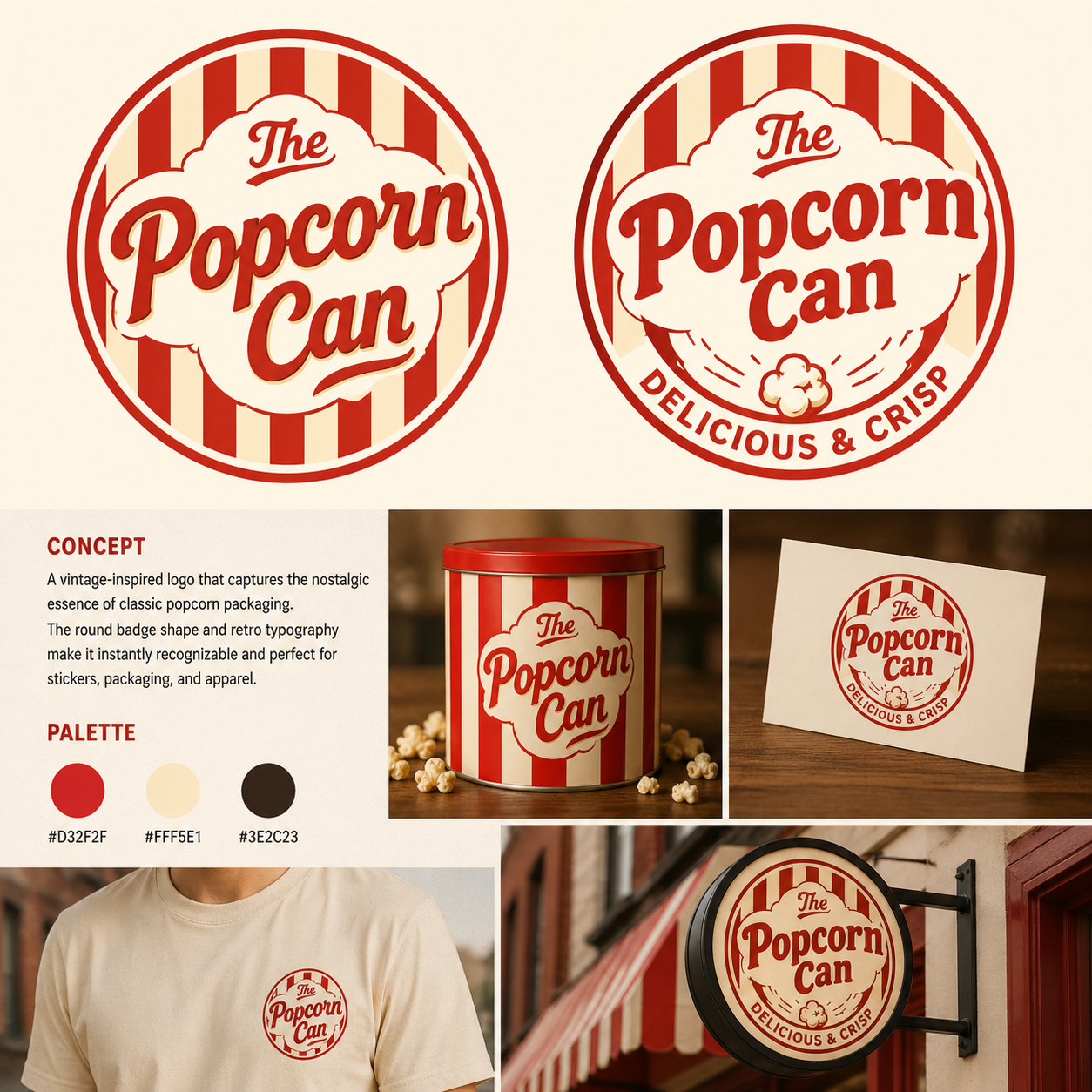 Logo Design by cplcrtn for The Popcorn Can | Design #37209699