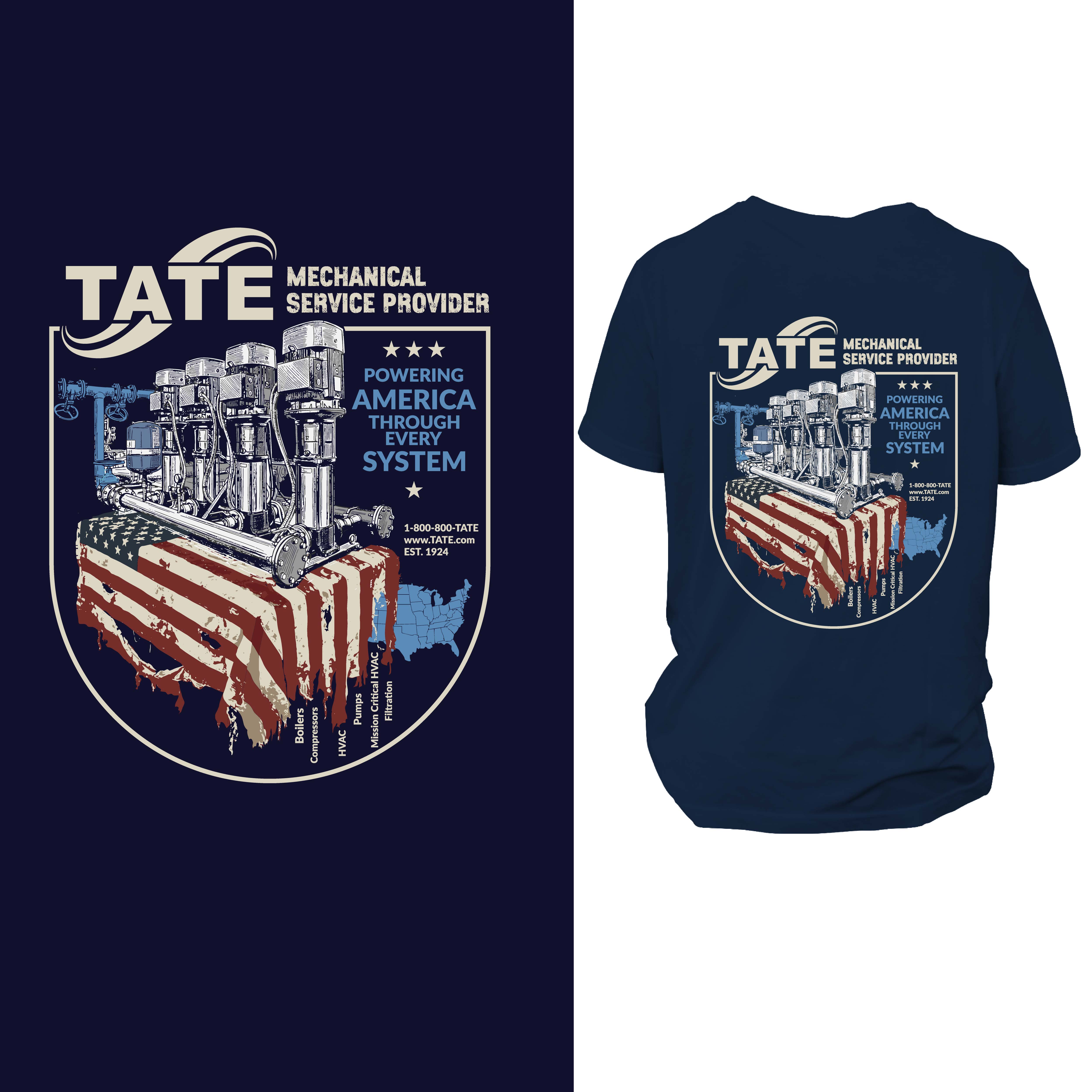 T-shirt Design by onze design for Tate Engineering | Design #37216195