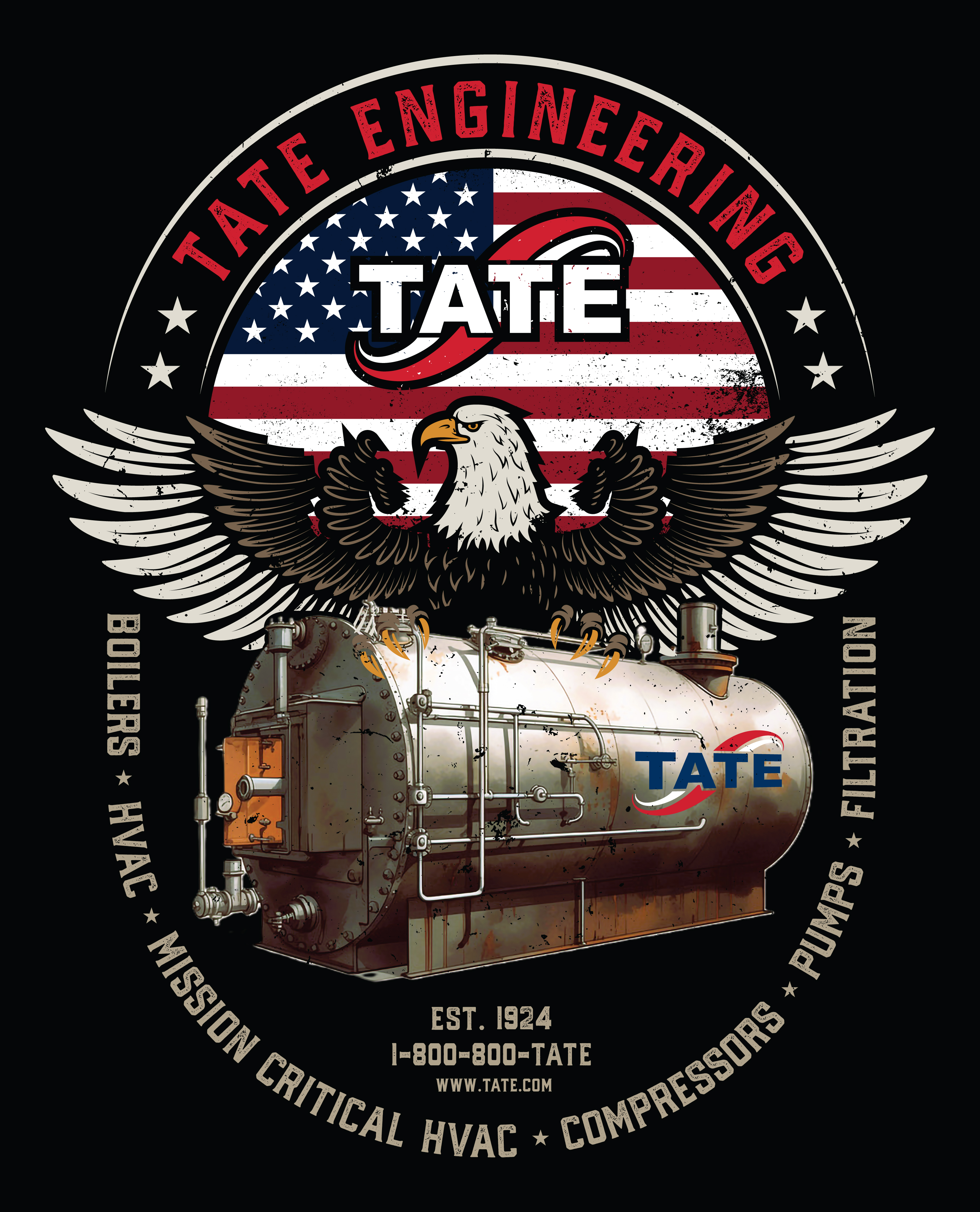 T-shirt Design by Jibon Chowdhury for Tate Engineering | Design #37225663