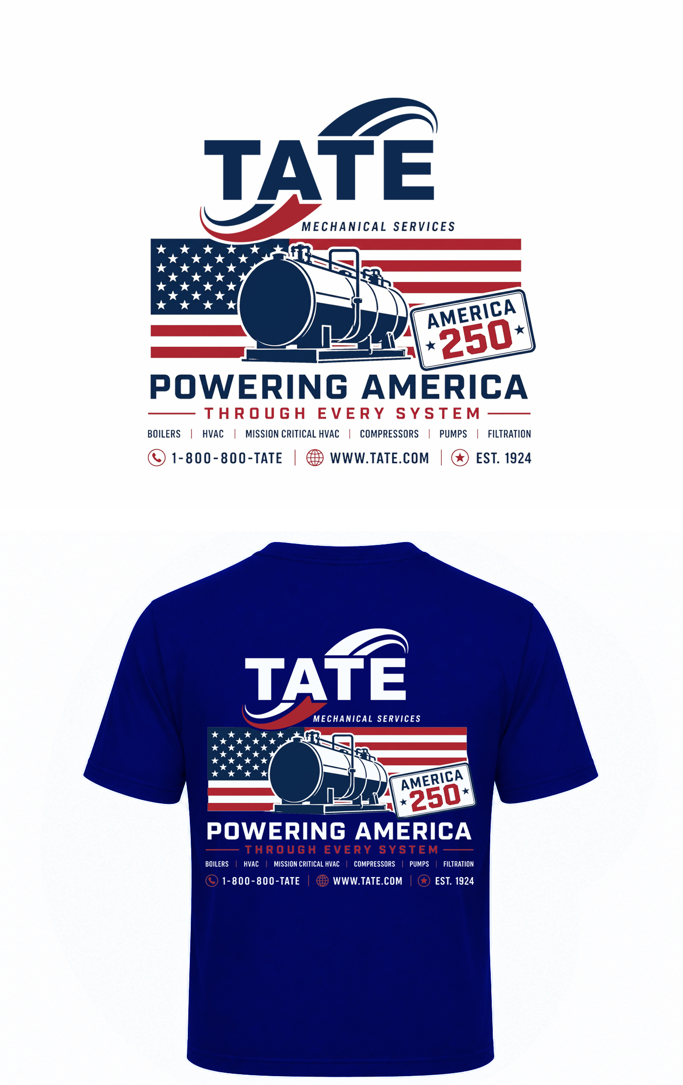 T-shirt Design by Noor Ezz for Tate Engineering | Design #37213234