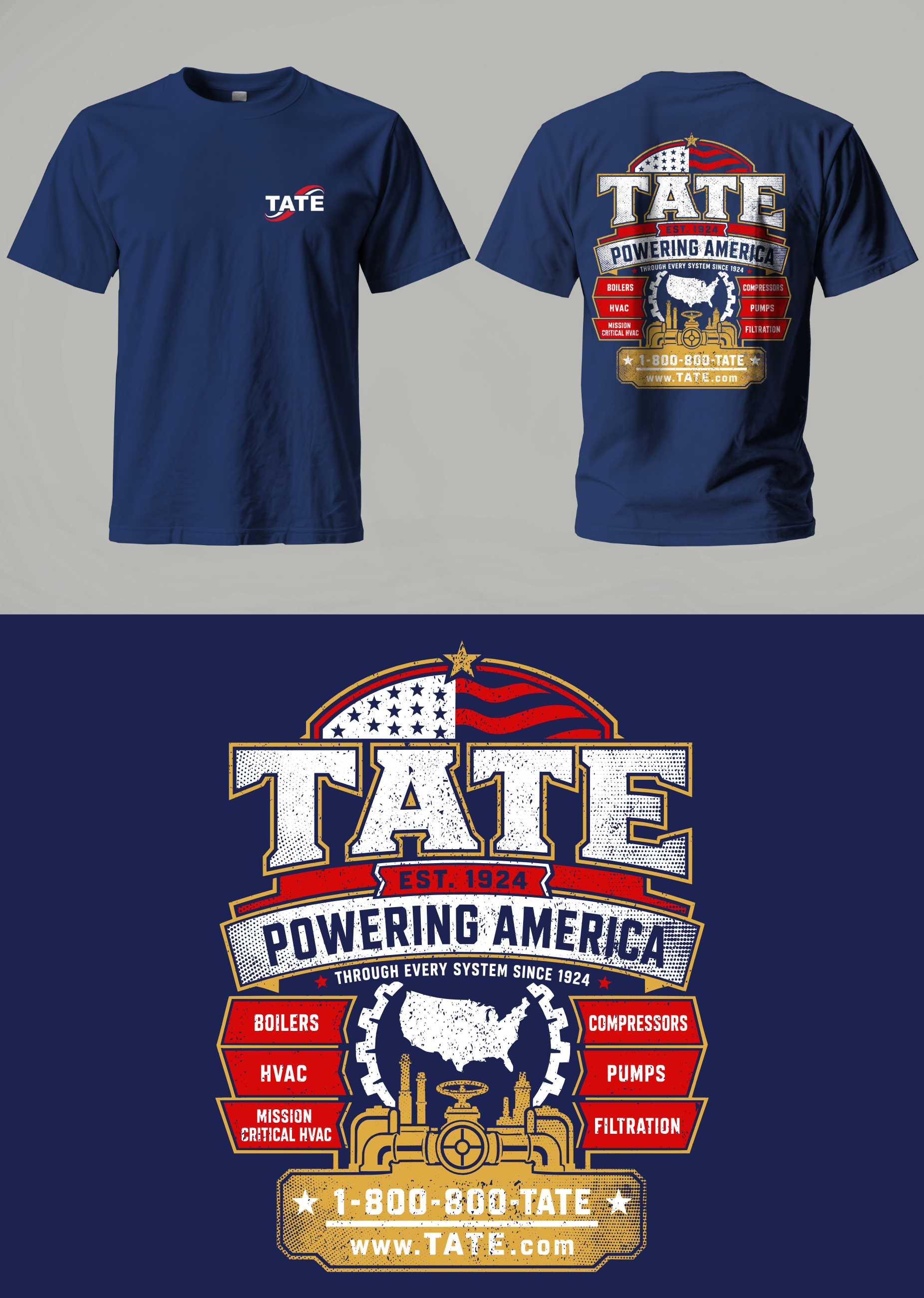 T-shirt Design by Musti.dsgn for Tate Engineering | Design #37229824