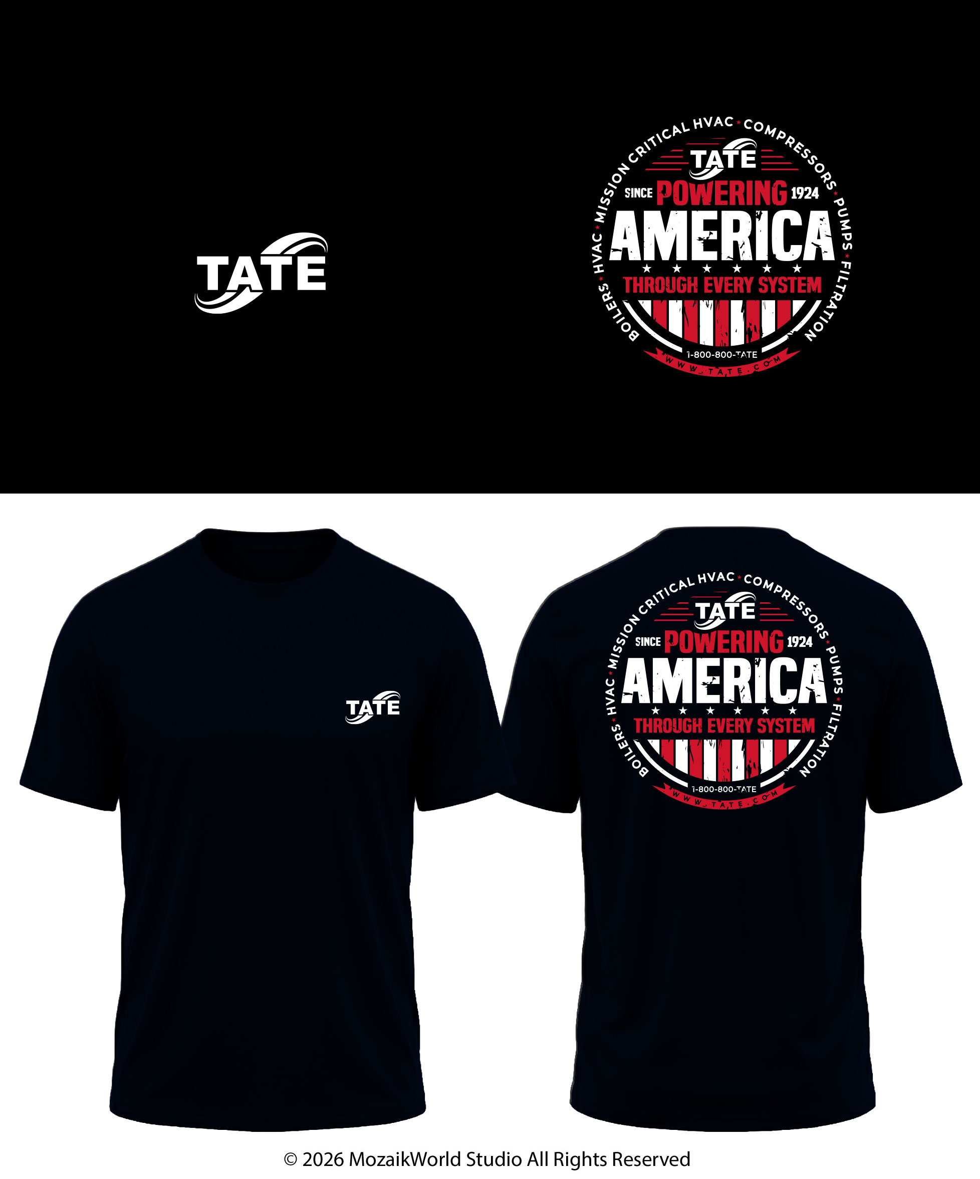 T-shirt Design by Mozaikworld Studio for Tate Engineering | Design #37228357