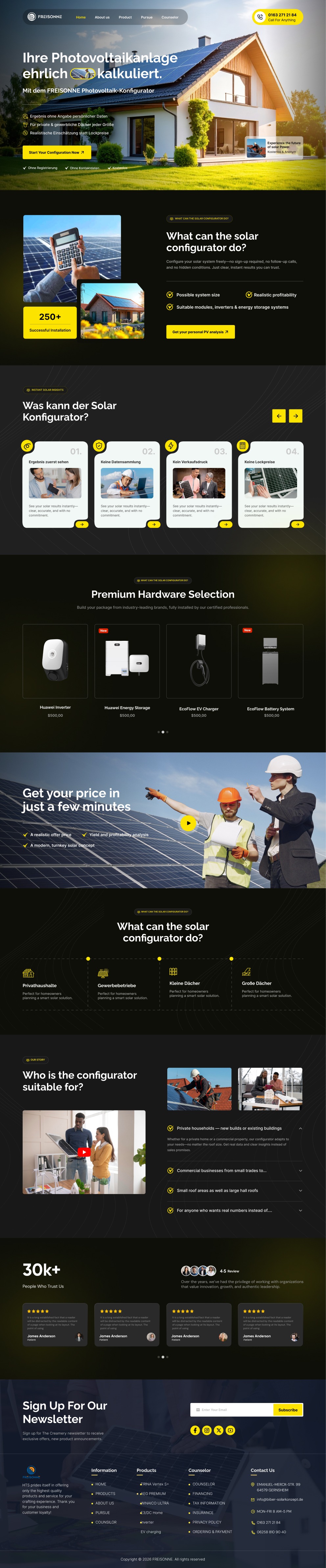Landing Page Design by Ascinate for BIBER SolarKonzept GmbH | Design #37231480