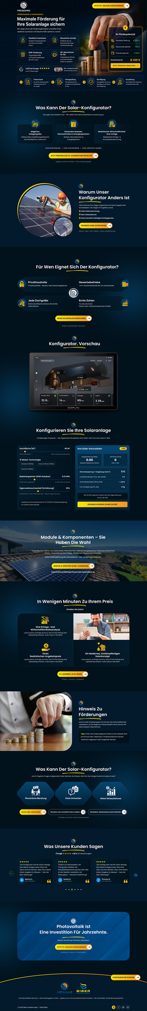 Landing Page Design by Sbss for BIBER SolarKonzept GmbH | Design: #37218376