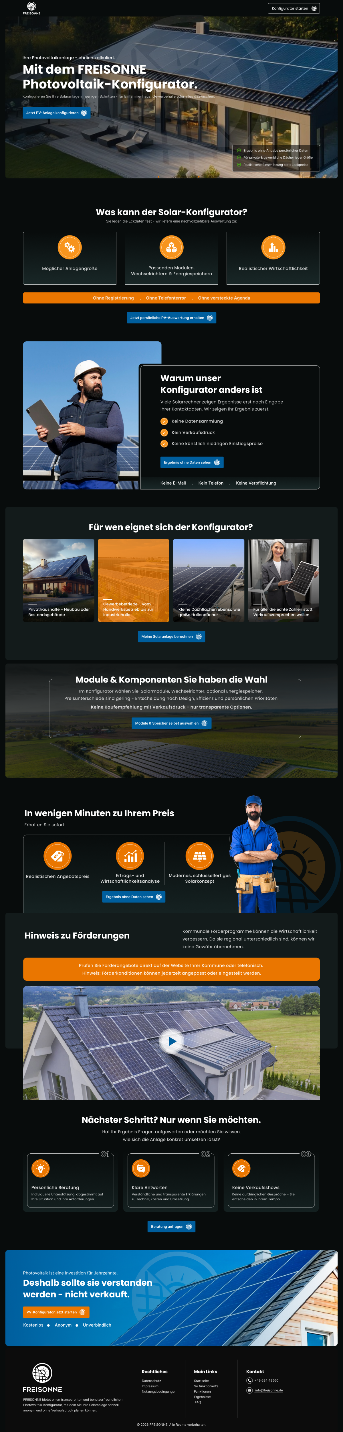 Landing Page Design by creative.bugs for BIBER SolarKonzept GmbH | Design #37215466