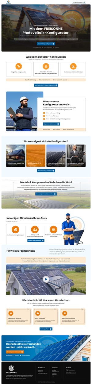 Landing Page Design by creative.bugs for BIBER SolarKonzept GmbH | Design: #37215467