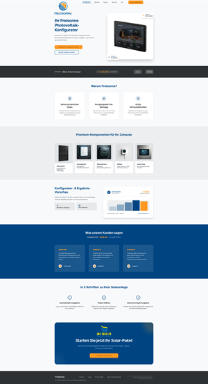 Landing Page Design by Design92 for BIBER SolarKonzept GmbH | Design #37238924