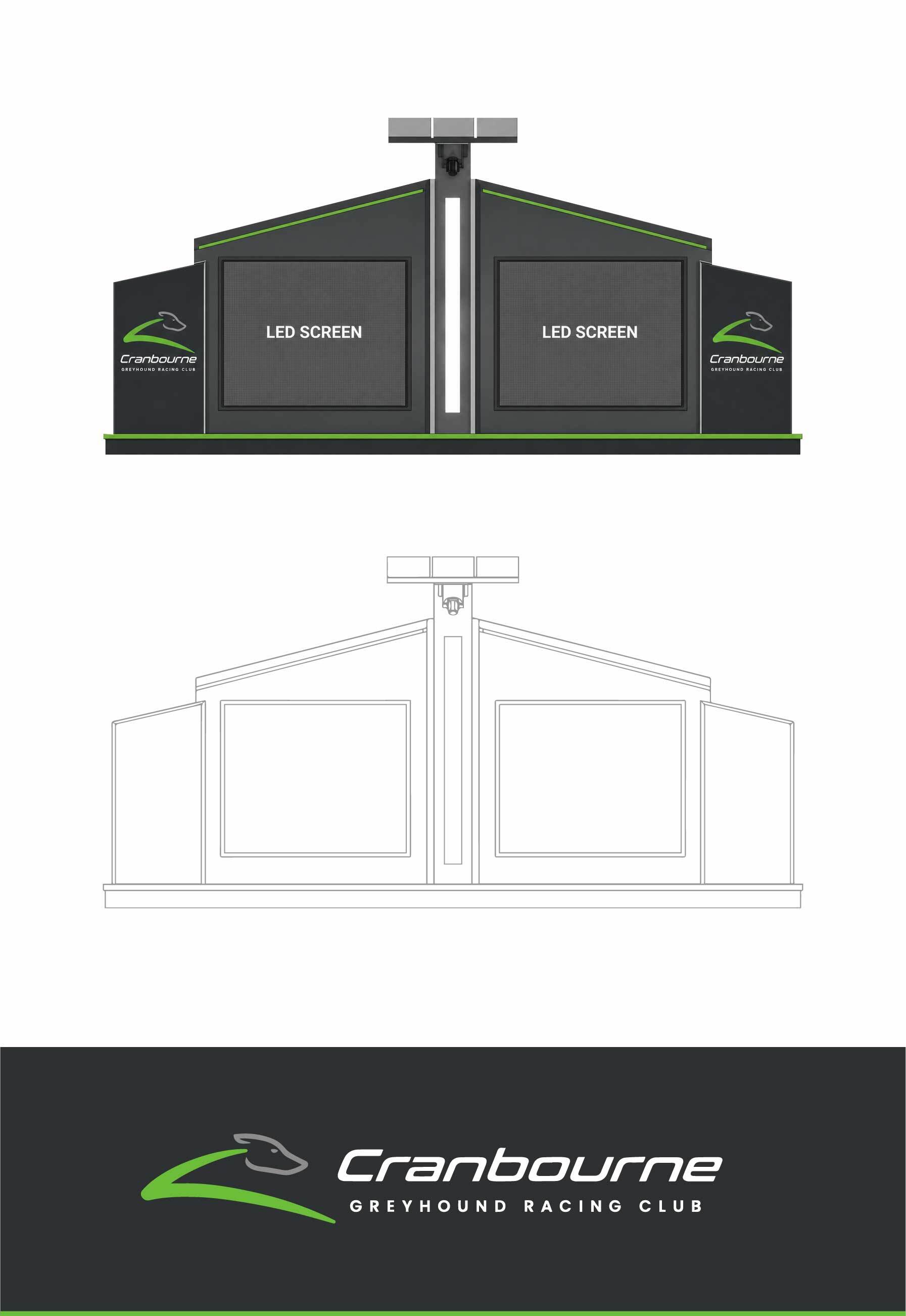 Signage Design by Ha.Connick for Cranbourne Greyhound Racing Club | Design #37216687