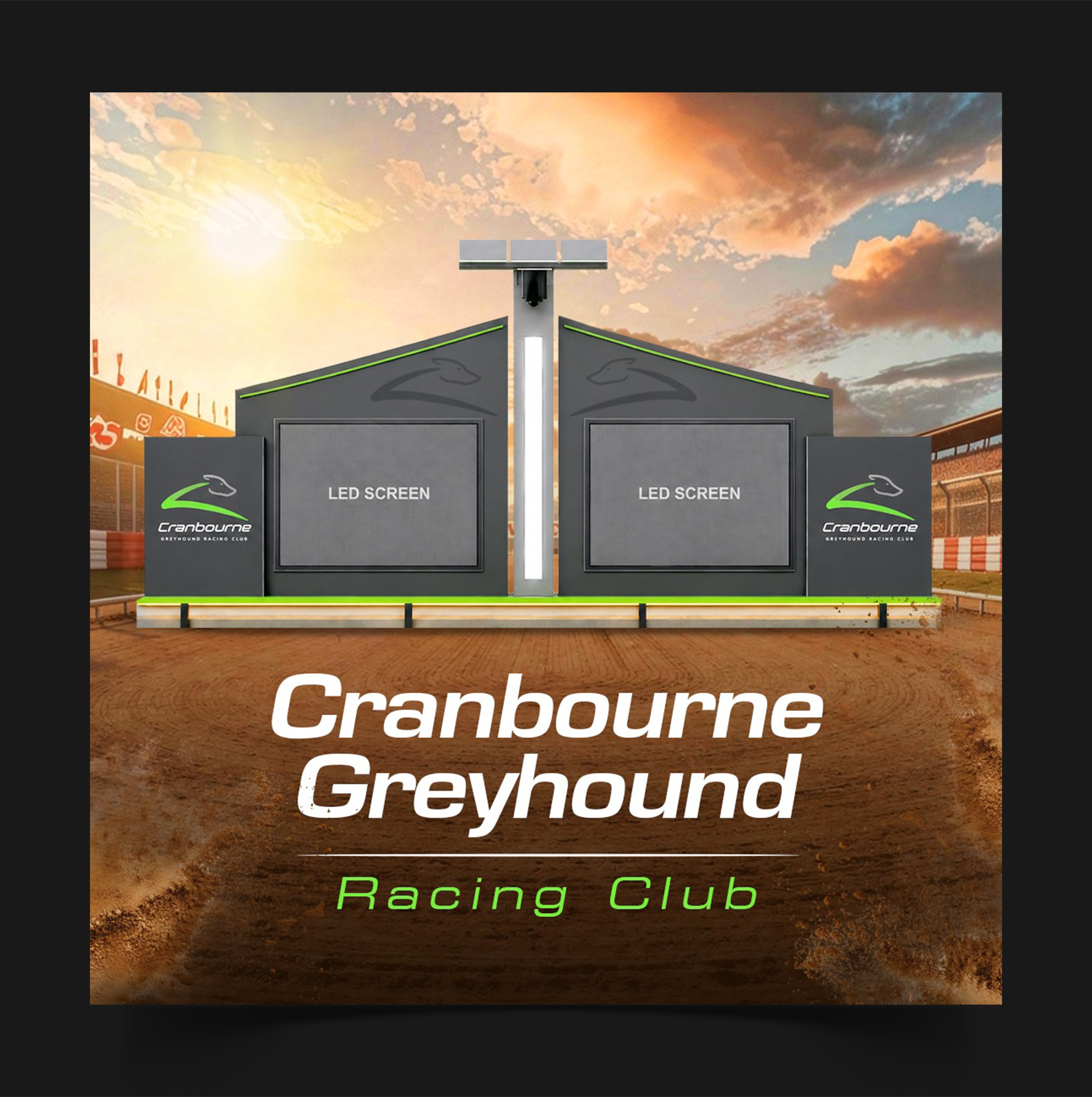 Signage Design by Graphic Guy for Cranbourne Greyhound Racing Club | Design #37215699