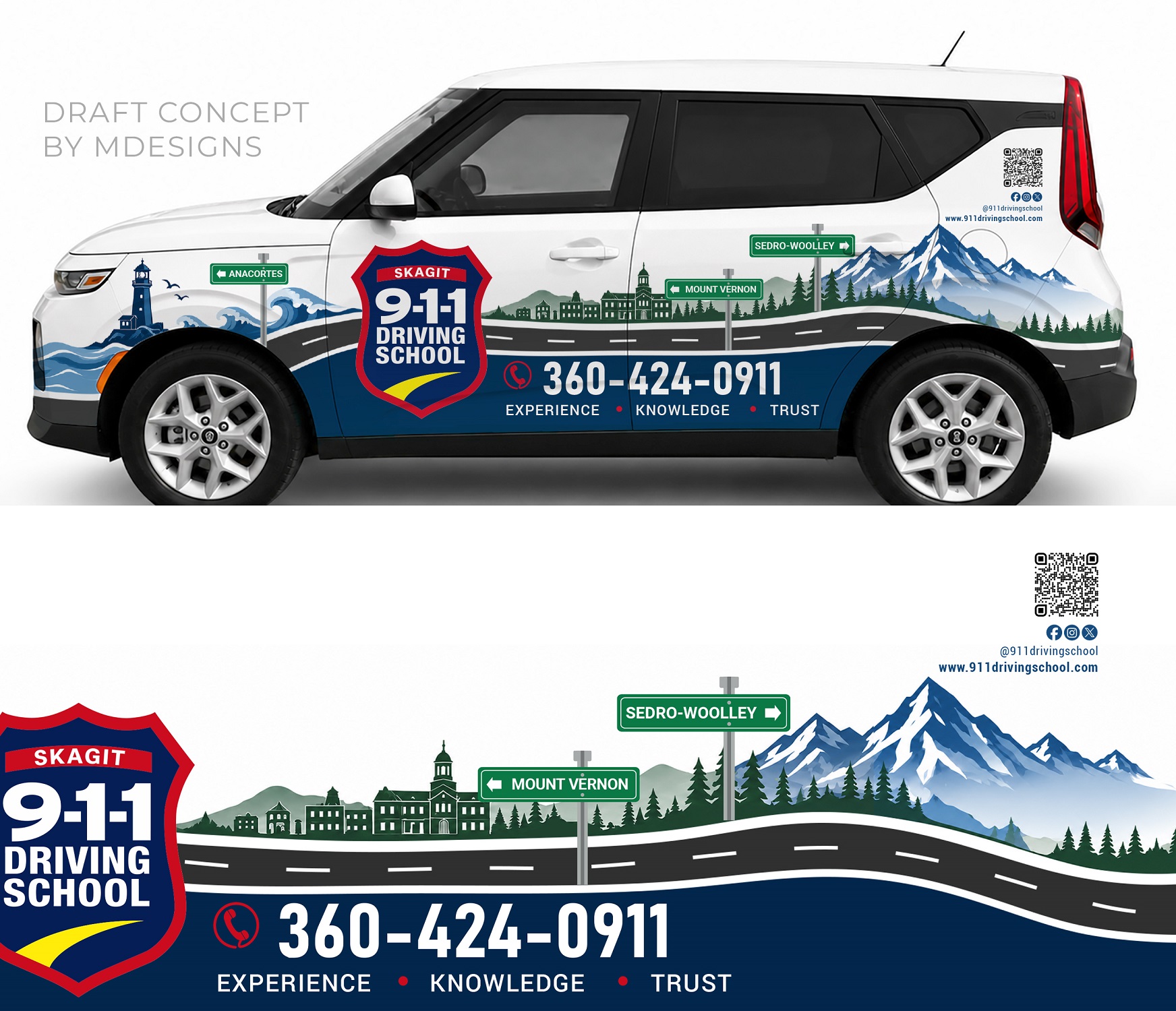 Graphic Design by MDesigns ™ for Skagit 911 Driving School | Design #37250763