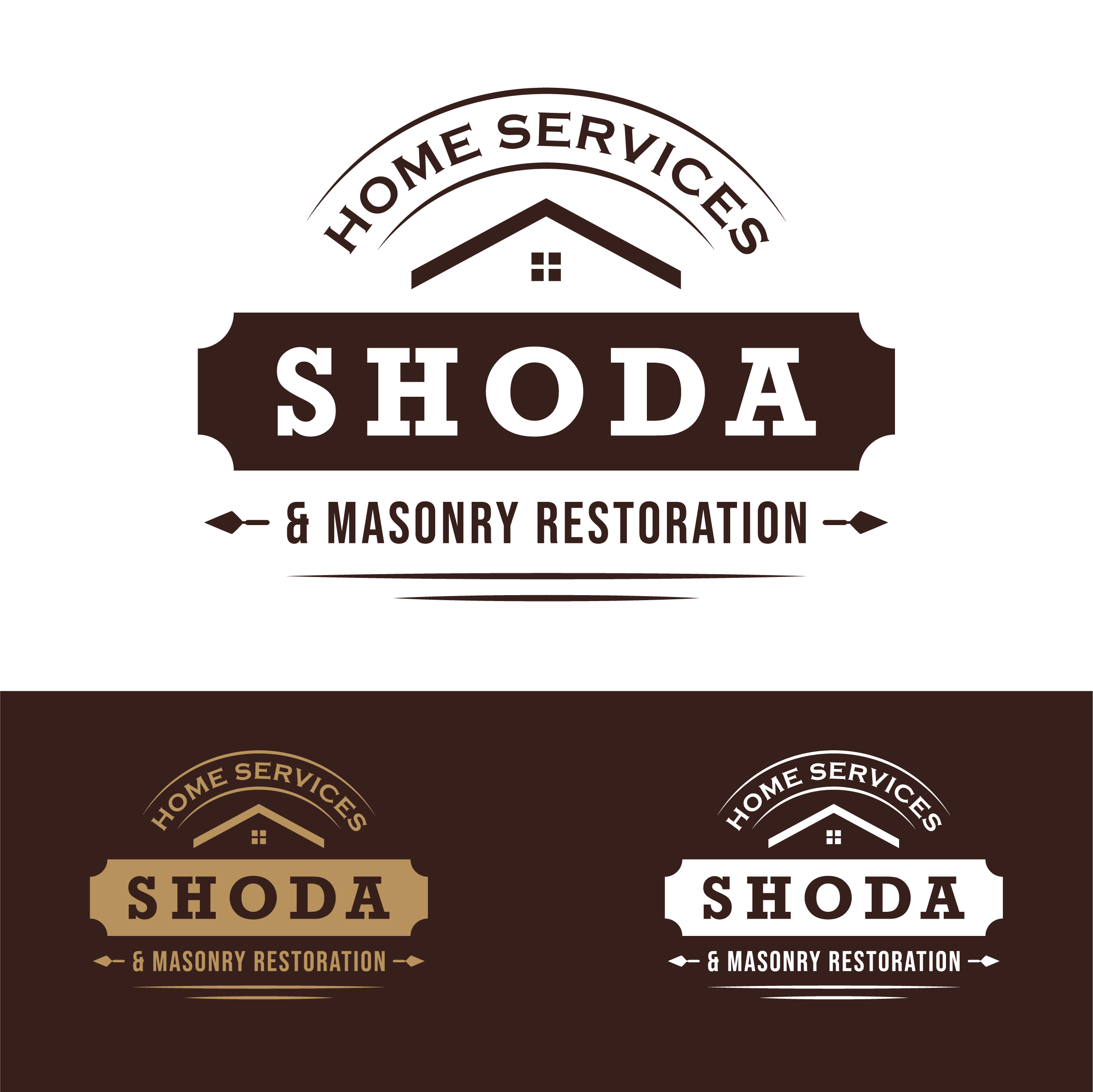 Design de Logo par John Mark Arts pour Shoda Home Services & Masonry Restoration | Design #37249913