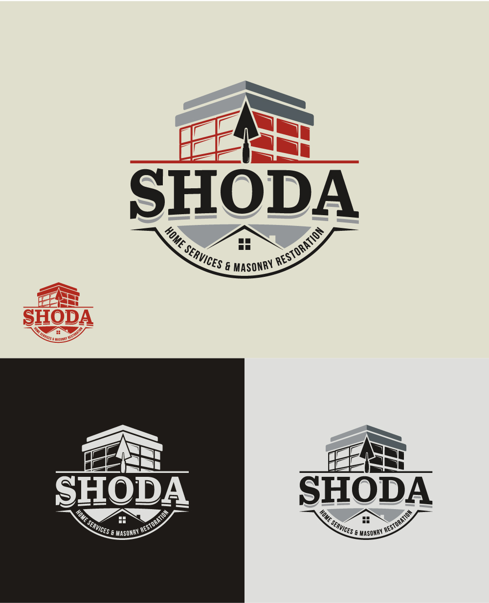 Logo Design by AbdurRahim@ for Shoda Home Services & Masonry Restoration | Design #37251252