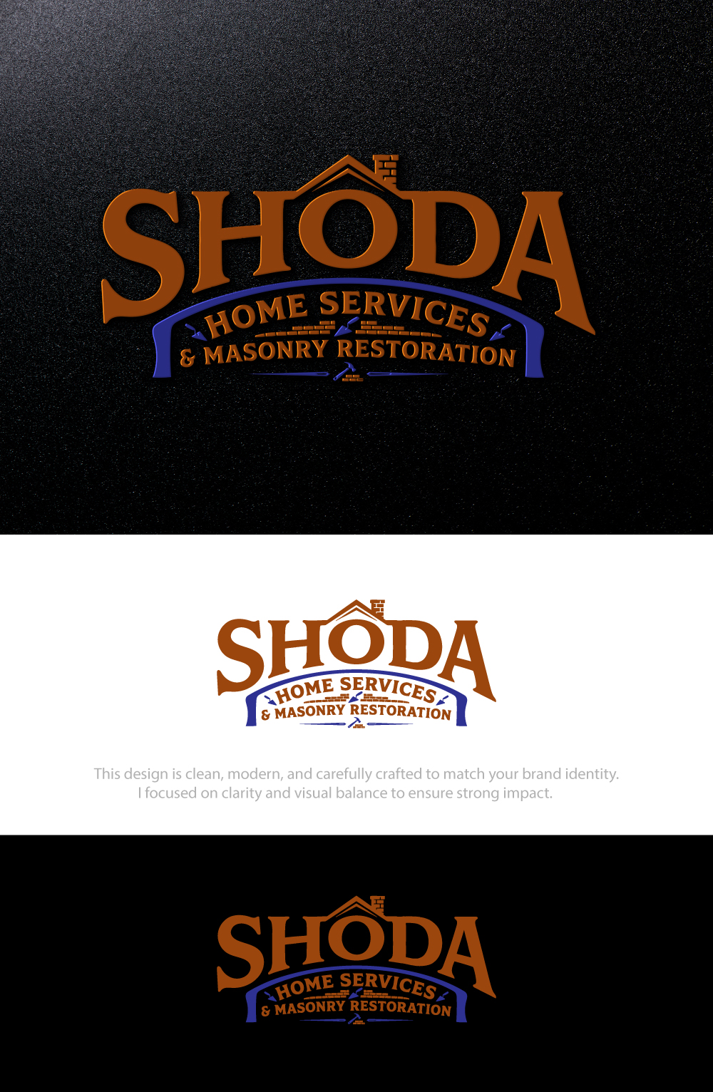 Logo Design by Hamza  Al-Muttalib for Shoda Home Services & Masonry Restoration | Design #37251108