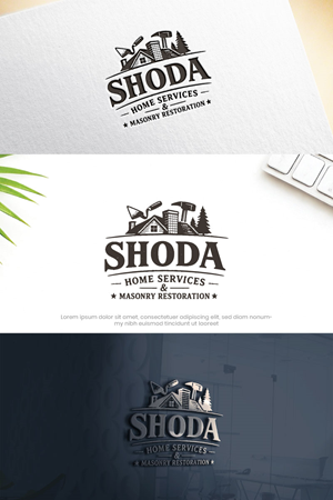 Logo Design by Hamza  Al-Muttalib for Shoda Home Services & Masonry Restoration | Design: #37251259