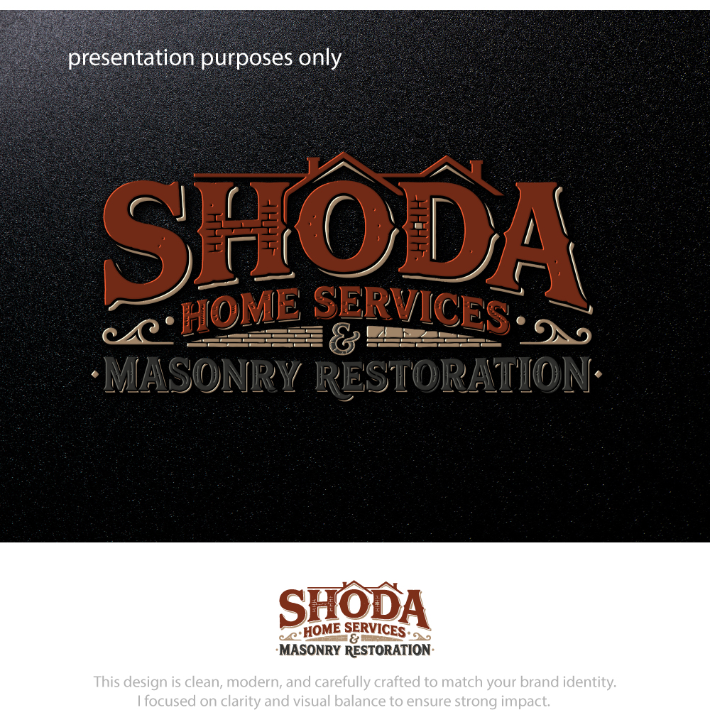 Logo Design by Hamza  Al-Muttalib for Shoda Home Services & Masonry Restoration | Design #37262108