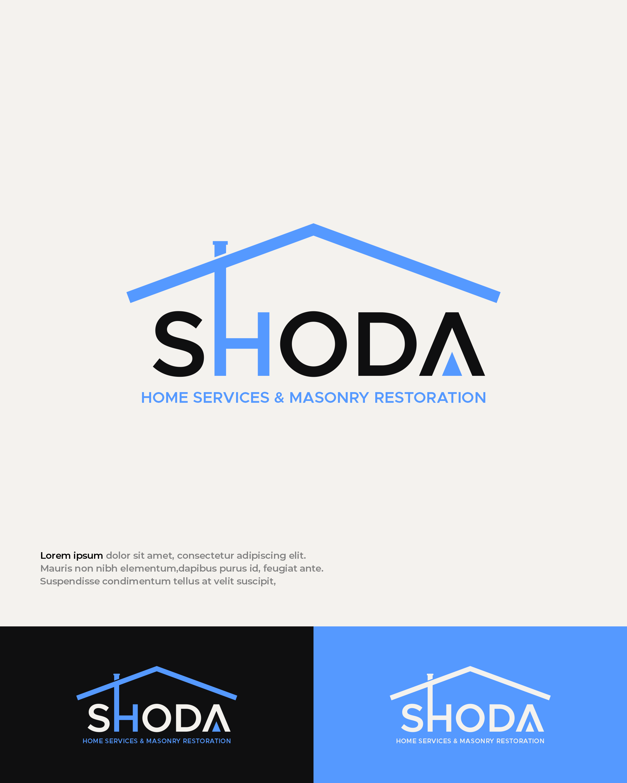 Logo Design by Mantra™ for Shoda Home Services & Masonry Restoration | Design #37256094