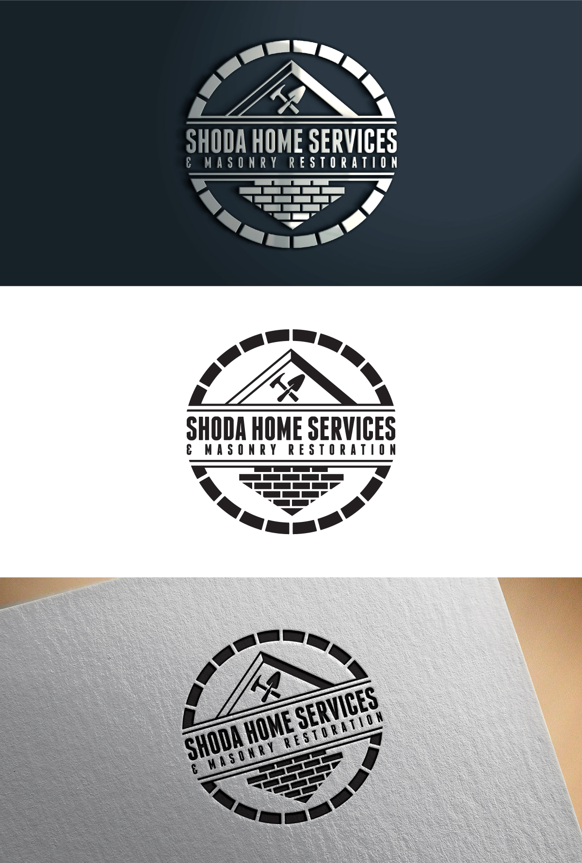 Logo Design by ariba6269 for Shoda Home Services & Masonry Restoration | Design #37250207