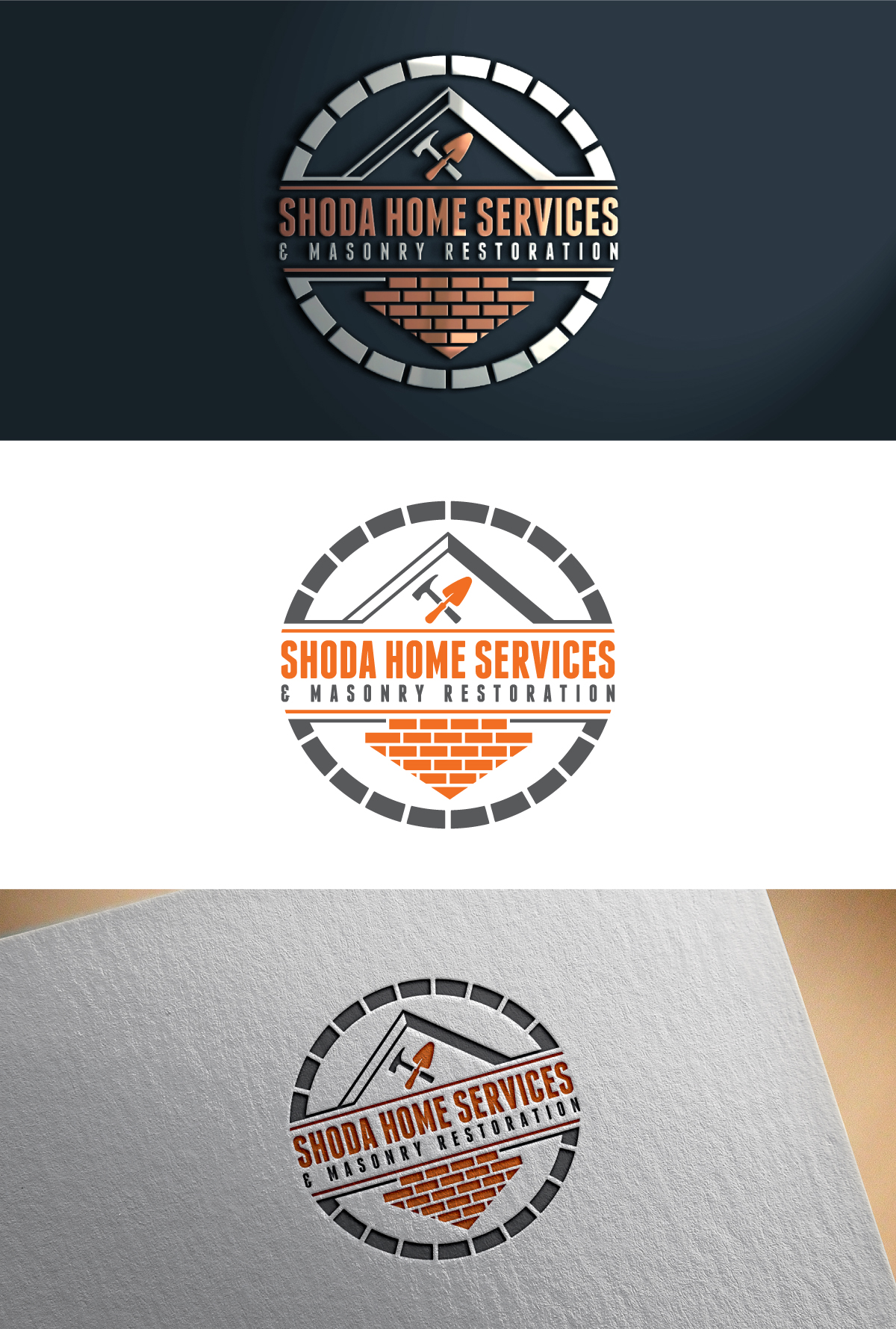 Logo Design by ariba6269 for Shoda Home Services & Masonry Restoration | Design #37250262