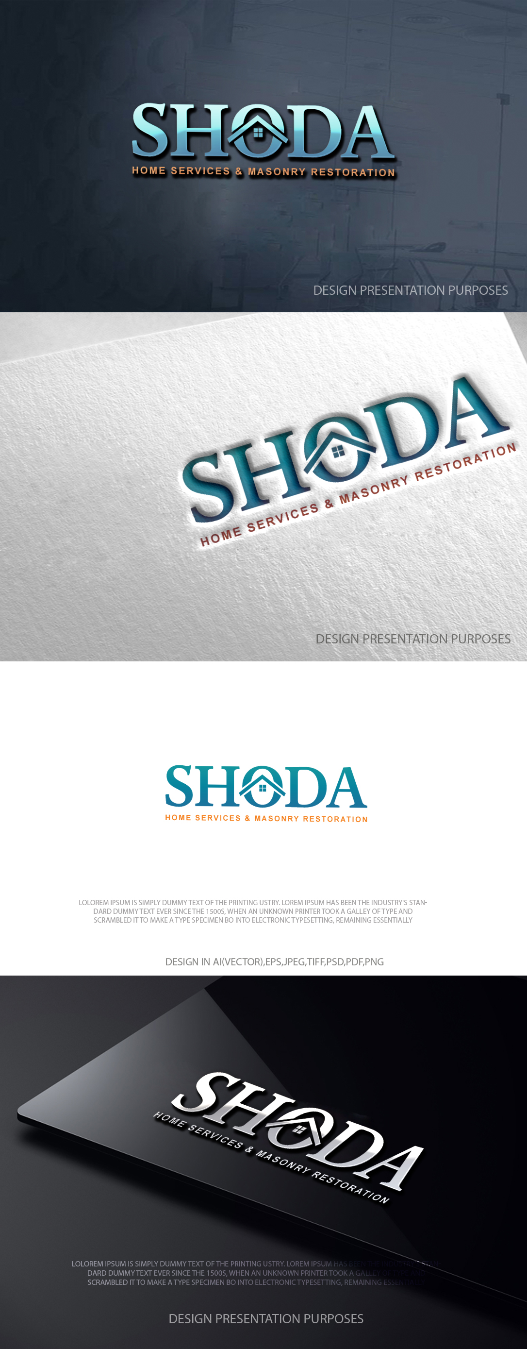 Design de Logo par zebronicgraphic pour Shoda Home Services & Masonry Restoration | Design #37249944