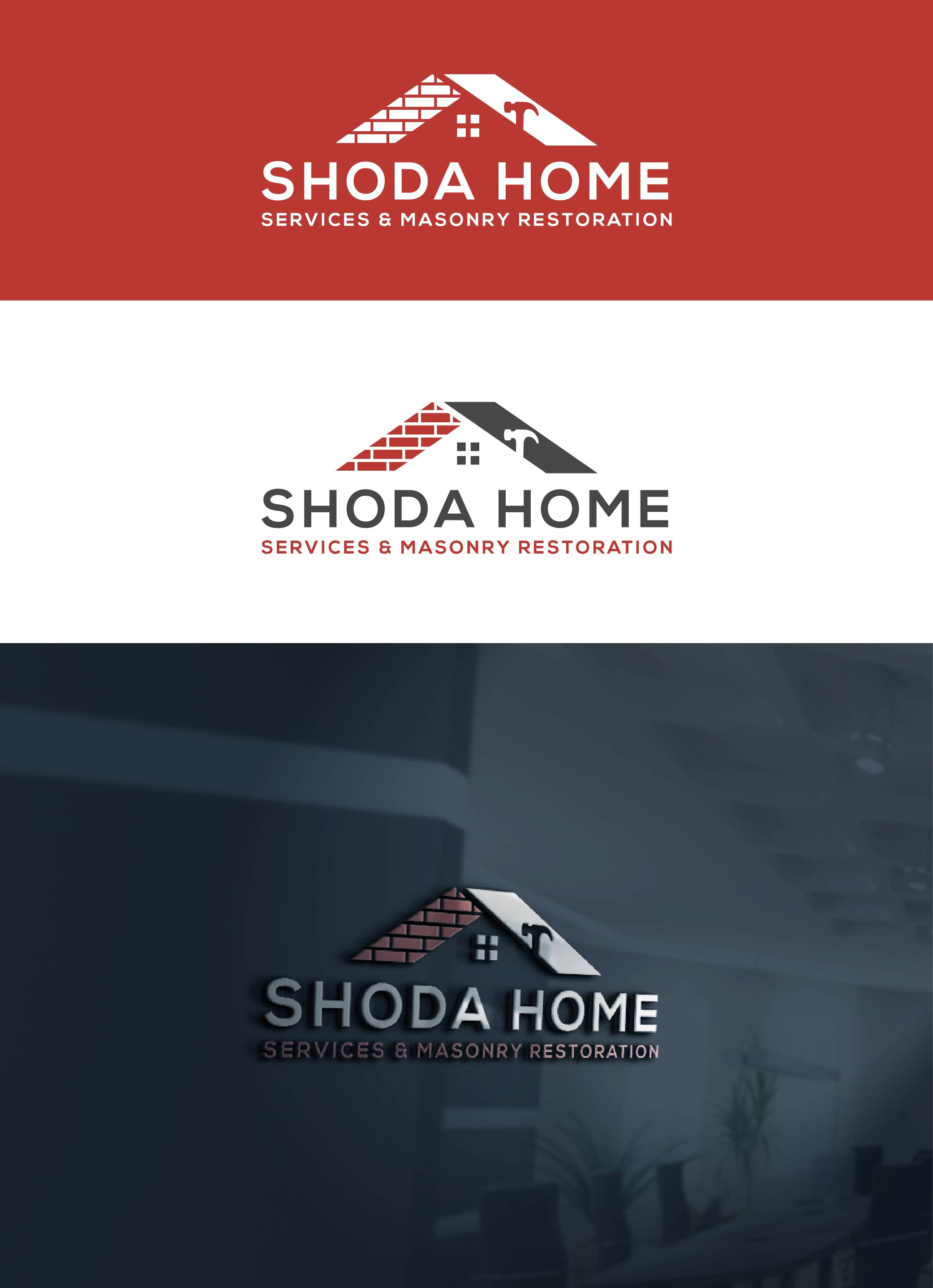 Design de Logo par AL-BARAKAH pour Shoda Home Services & Masonry Restoration | Design #37250253