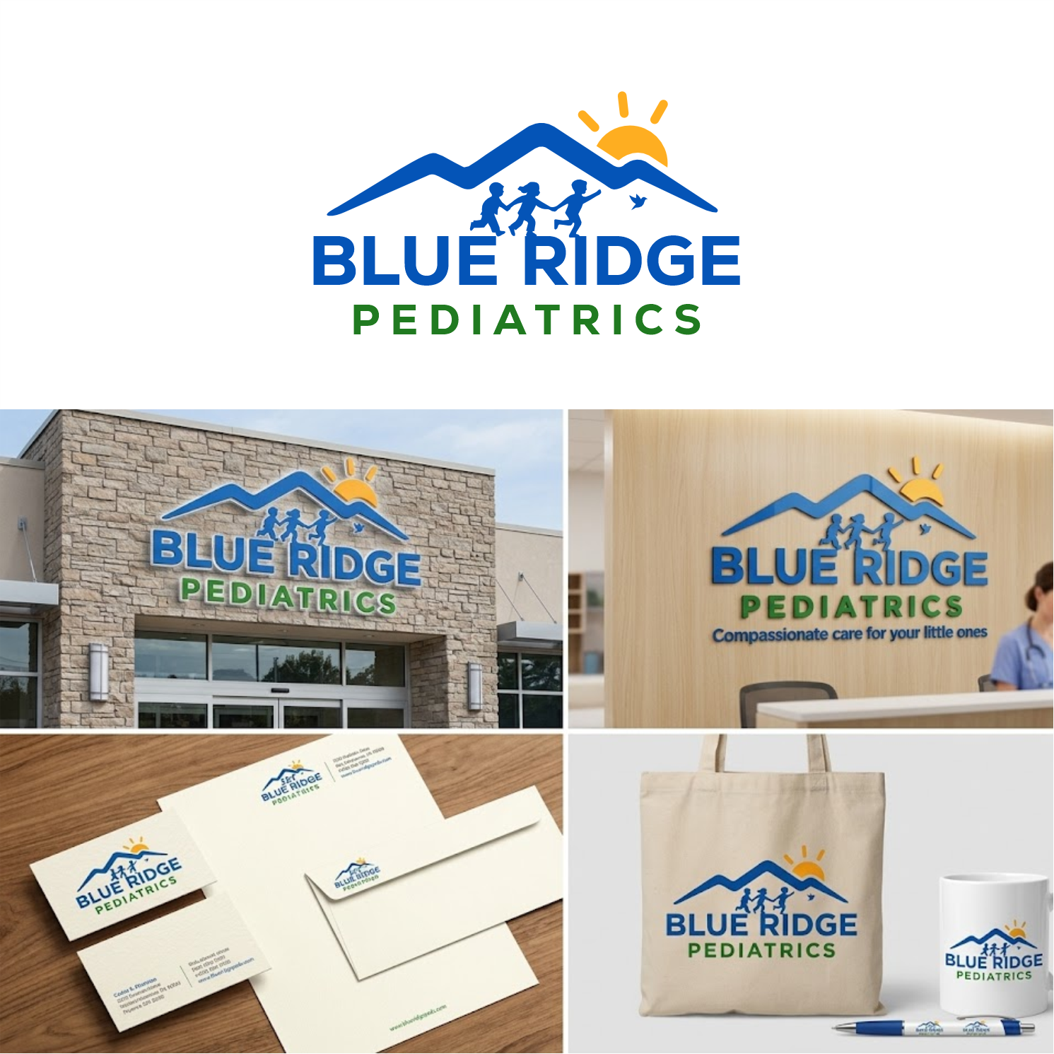 Logo Design by saher khan 2 for Blue Ridge Pediatrics | Design #37248265