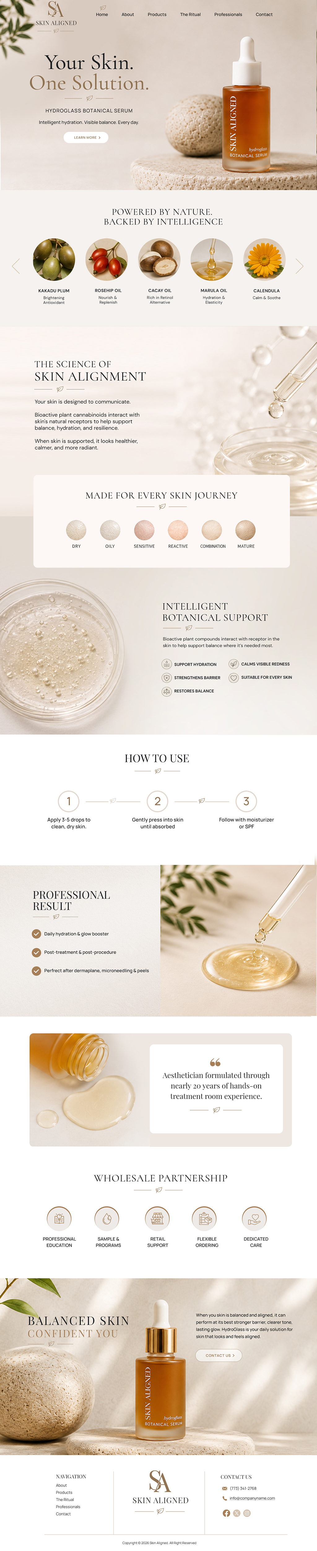 Diseño Web por Blue Sparrow para Skin Aligned  | Diseño #37258344