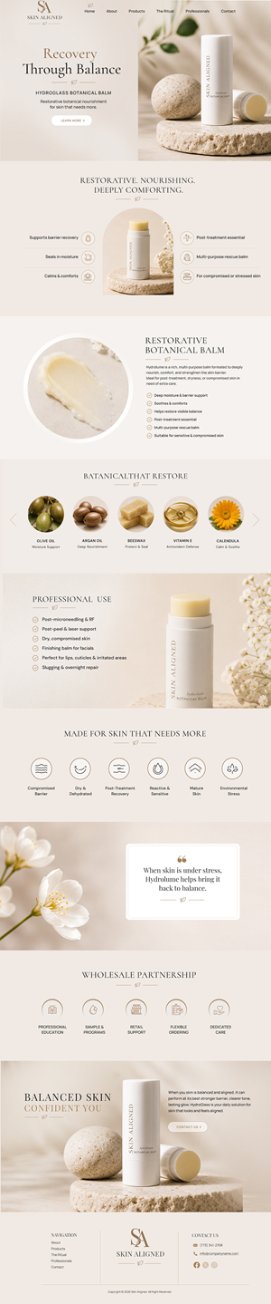 Diseño Web por Blue Sparrow para Skin Aligned  | Diseño: #37258345