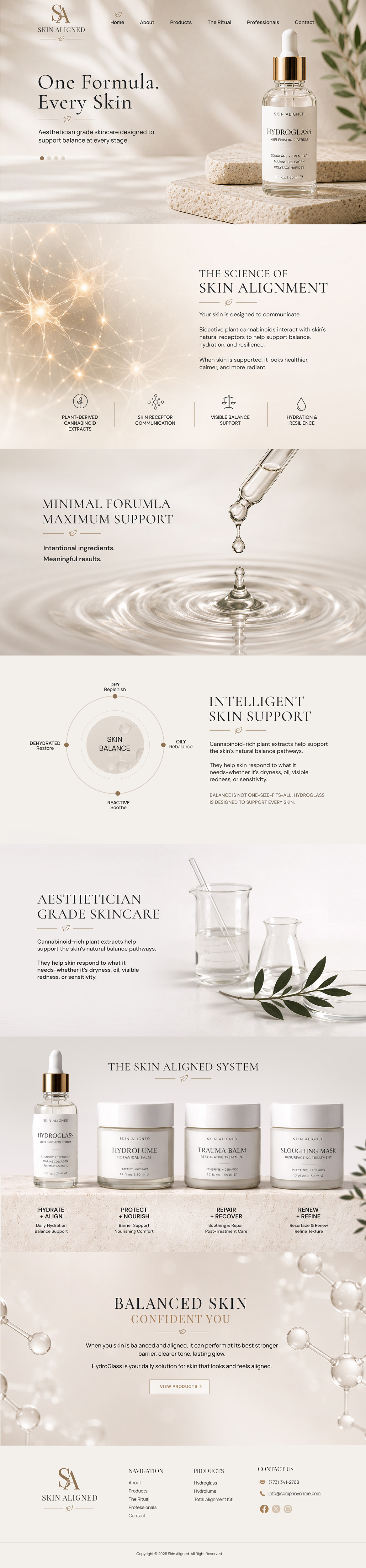 Diseño Web por Blue Sparrow para Skin Aligned  | Diseño #37258346