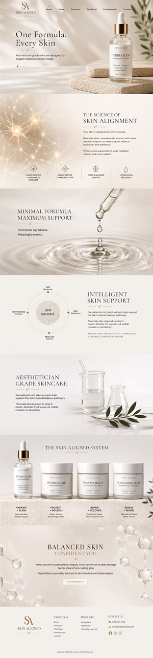 Web Design par Blue Sparrow pour Skin Aligned  | Design : #37258346