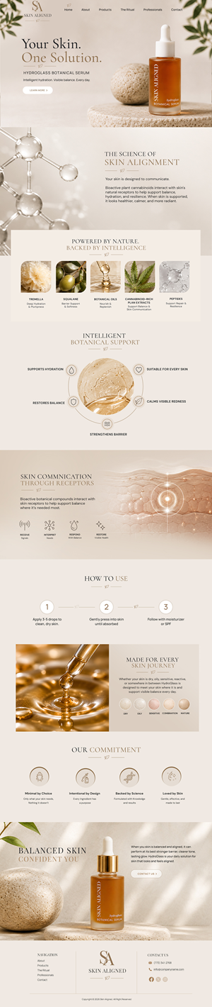 Web Design par Blue Sparrow pour Skin Aligned  | Design : #37258347
