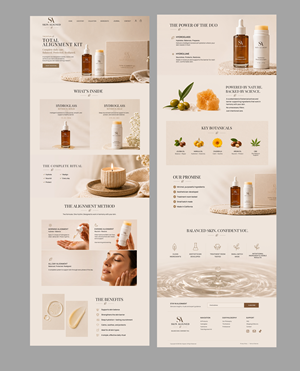 Diseño Web por Blue Sparrow para Skin Aligned  | Diseño: #37262994