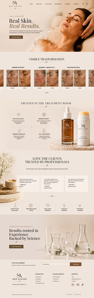 Diseño Web por Blue Sparrow para Skin Aligned  | Diseño: #37262996