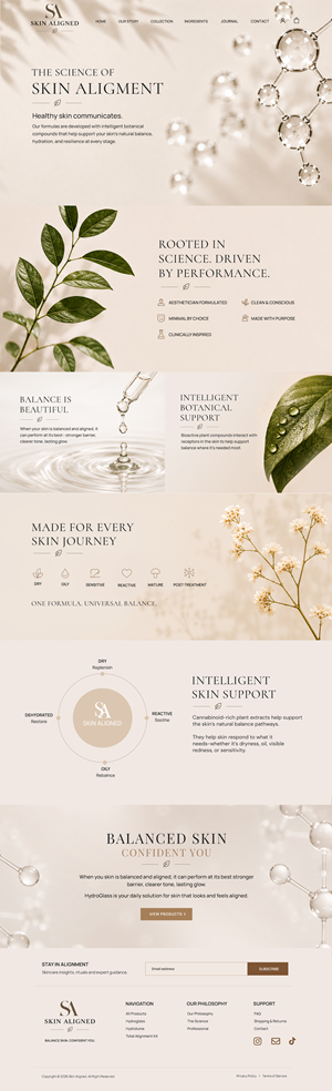 Diseño Web por Blue Sparrow para Skin Aligned  | Diseño: #37262998