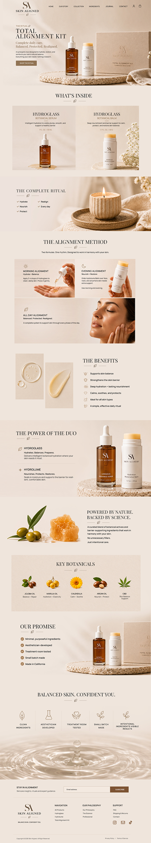 Diseño Web por Blue Sparrow para Skin Aligned  | Diseño: #37263001