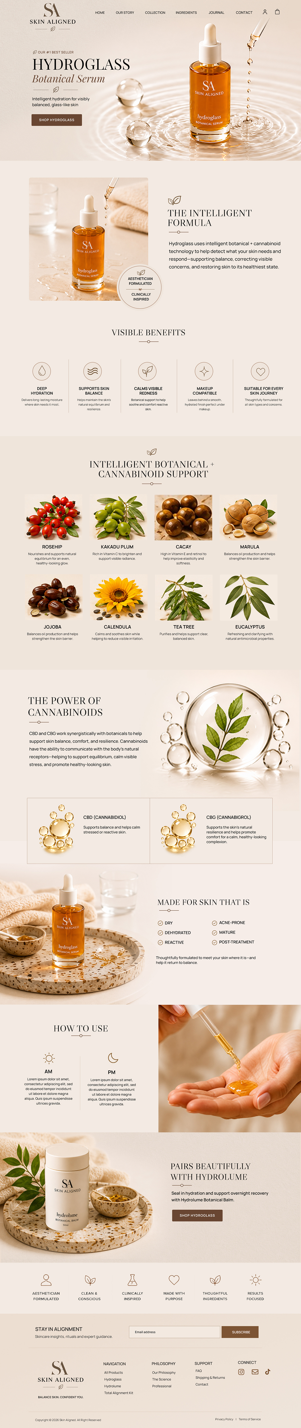 Diseño Web por Blue Sparrow para Skin Aligned  | Diseño #37263830