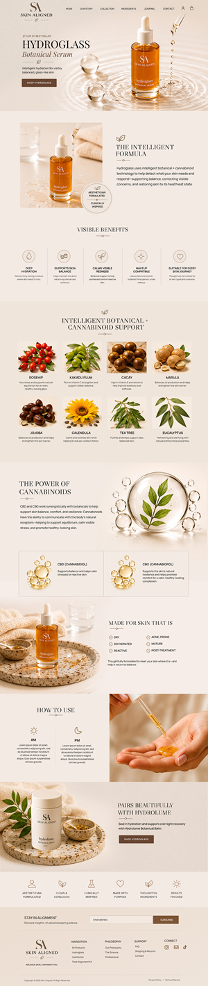 Web Design par Blue Sparrow pour Skin Aligned  | Design : #37263830