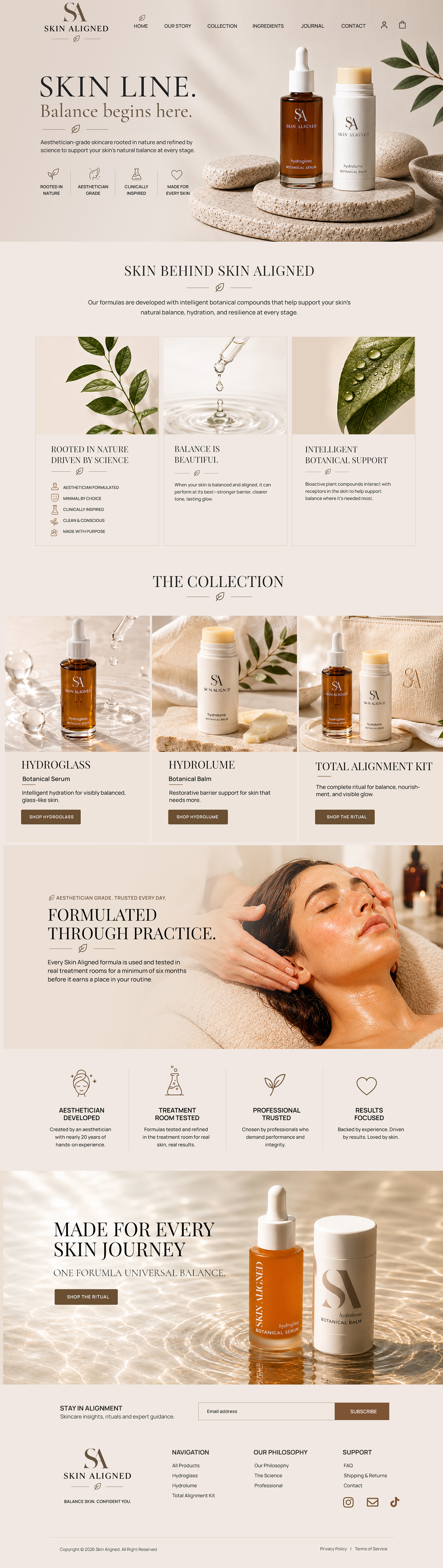 Diseño Web por Blue Sparrow para Skin Aligned  | Diseño #37266056