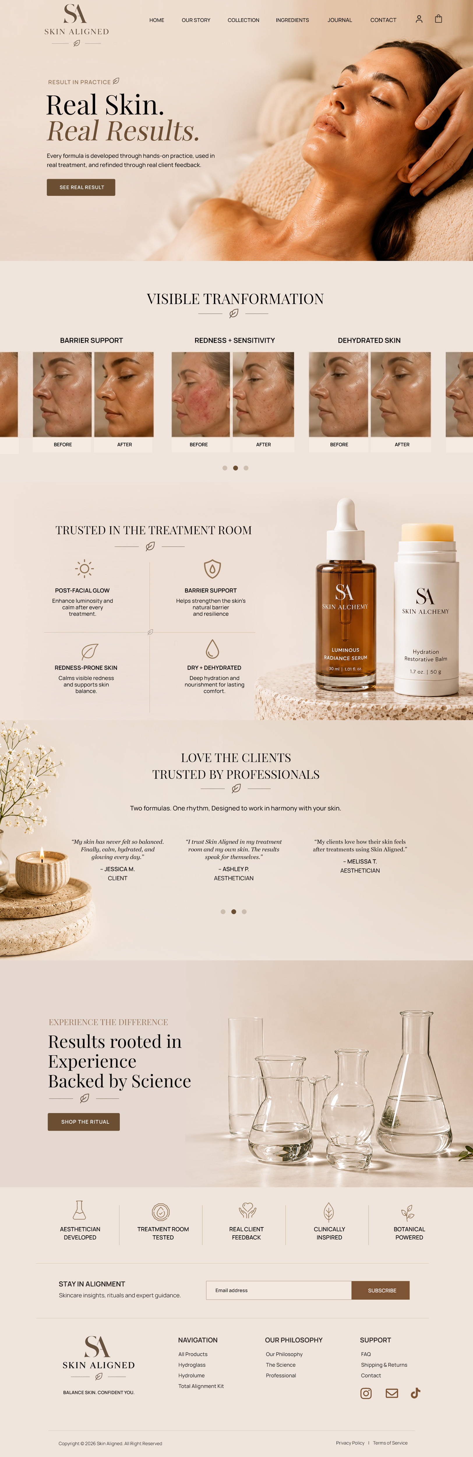 Diseño Web por Blue Sparrow para Skin Aligned  | Diseño #37266061