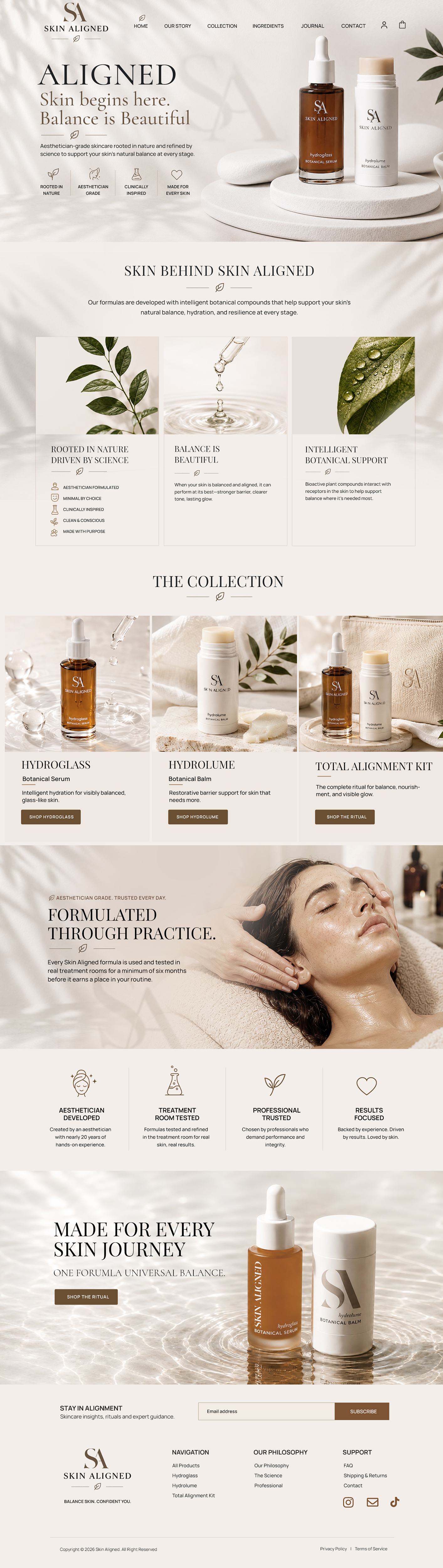 Diseño Web por Blue Sparrow para Skin Aligned  | Diseño #37271244