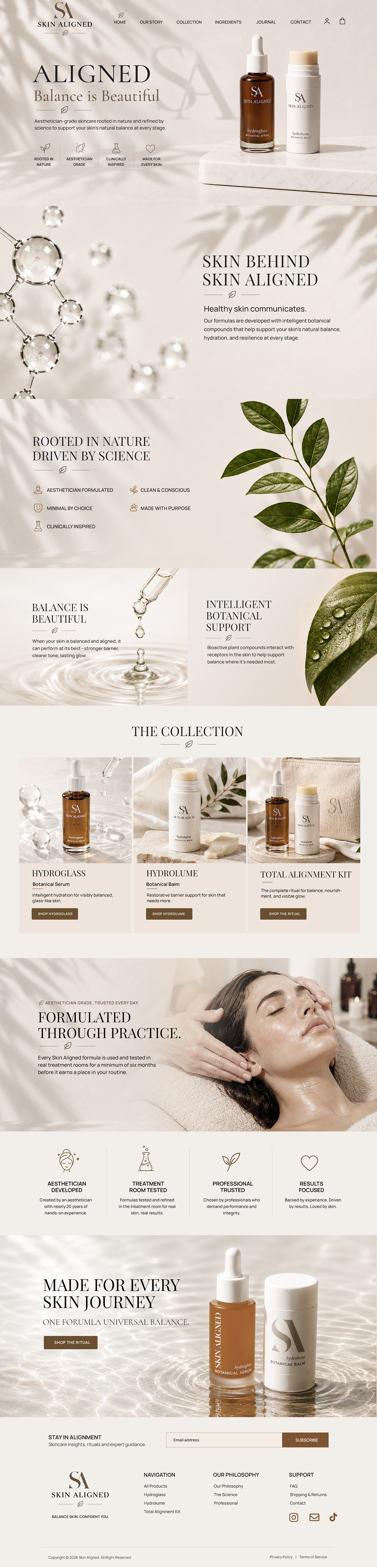 Diseño Web por Blue Sparrow para Skin Aligned  | Diseño #37271245