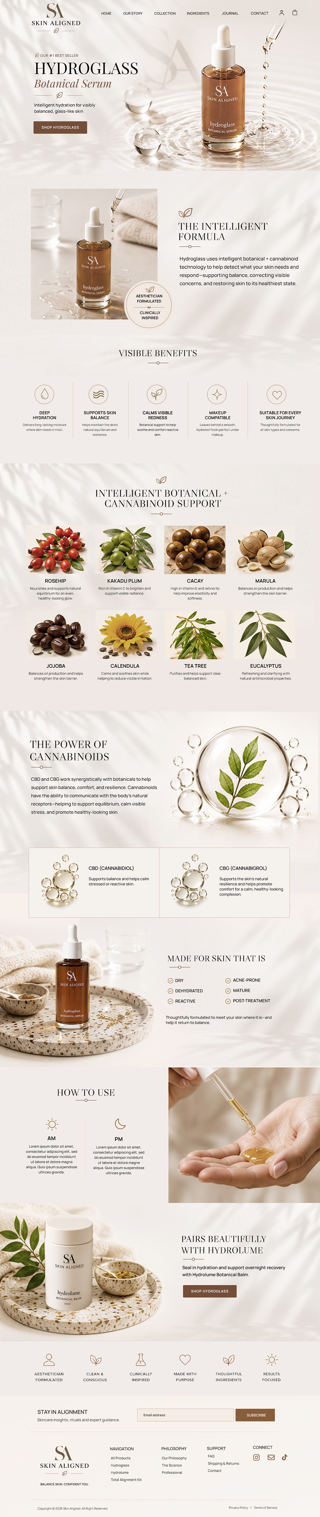 Diseño Web por Blue Sparrow para Skin Aligned  | Diseño #37271272