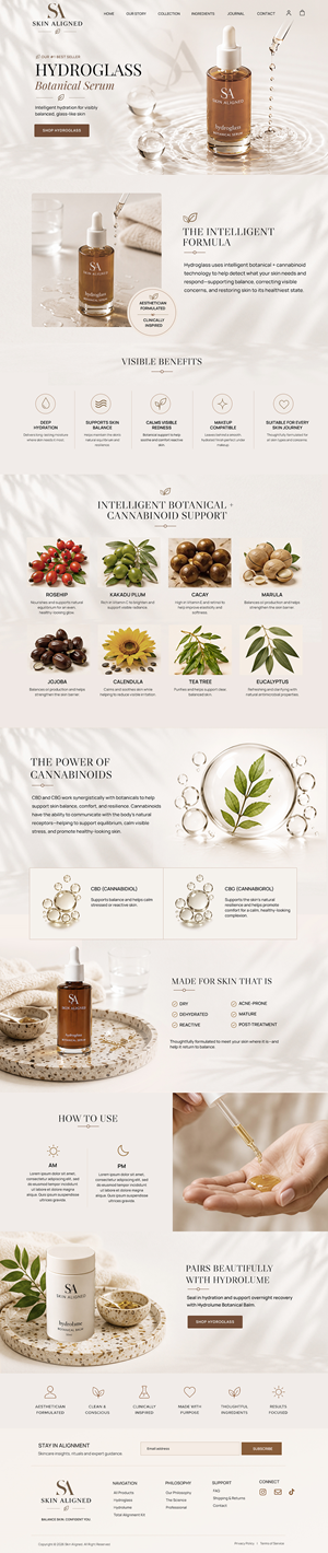 Web Design par Blue Sparrow pour Skin Aligned  | Design : #37271272