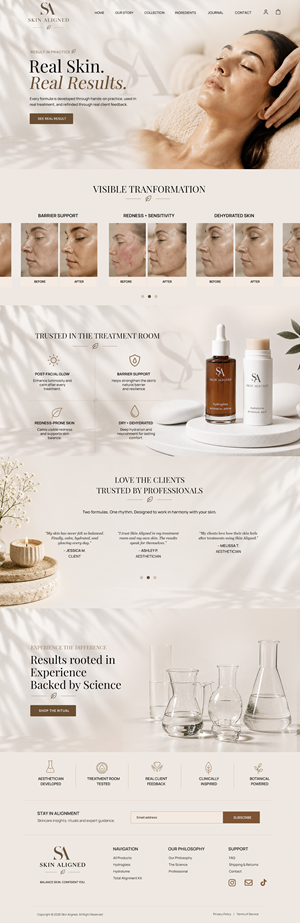 Web Design par Blue Sparrow pour Skin Aligned  | Design : #37271273
