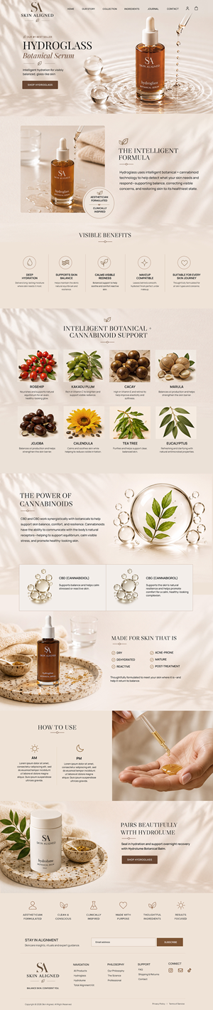 Web Design by Blue Sparrow for Skin Aligned  | Design: #37280421