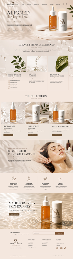Web Design by Blue Sparrow for Skin Aligned  | Design: #37283460