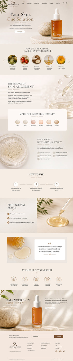 Web Design by Blue Sparrow for Skin Aligned  | Design: #37283513