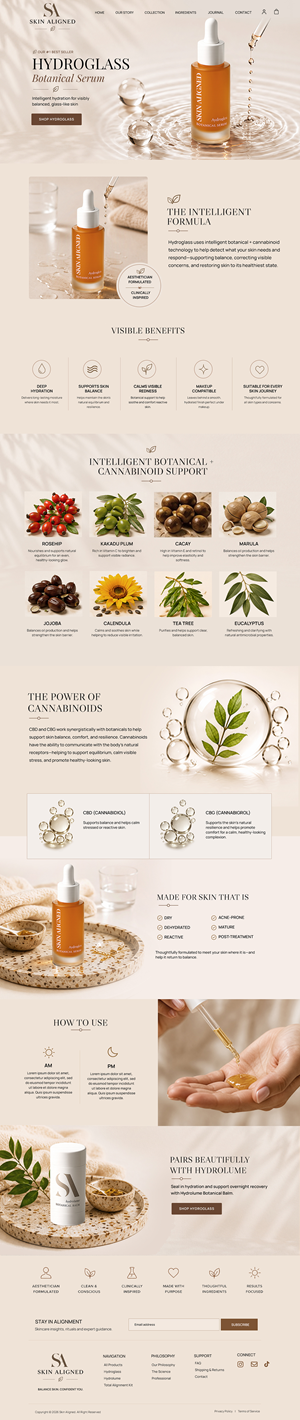 Web Design by Blue Sparrow for Skin Aligned  | Design: #37283517
