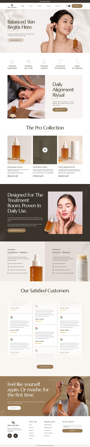 Diseño Web por Hafsa Fatymah para Skin Aligned  | Diseño: #37254861