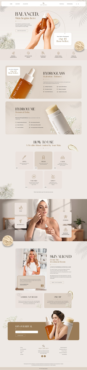 Diseño Web por Hafsa Fatymah para Skin Aligned  | Diseño: #37254975