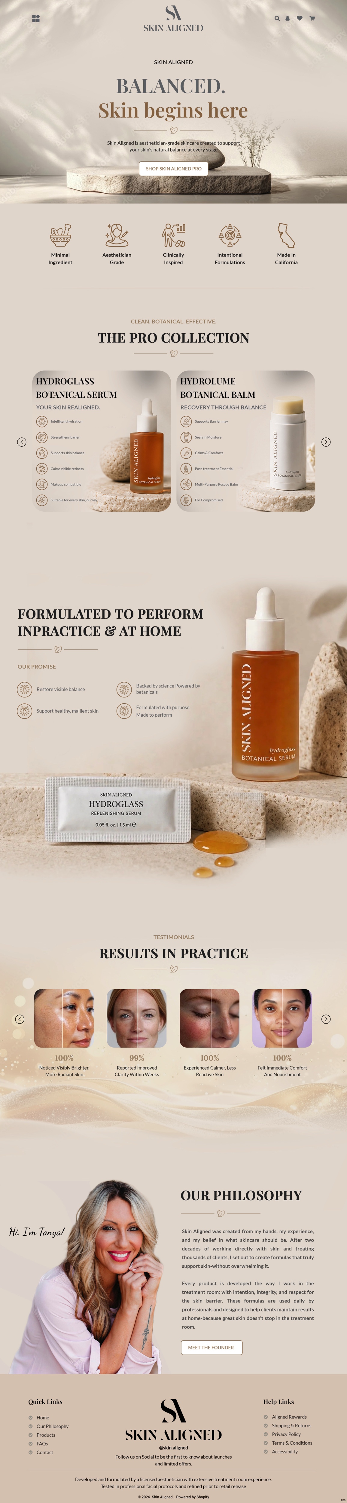 Web-Design von pb für Skin Aligned  | Design #37255629